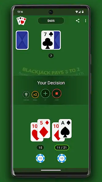 Скачать Blackjack [Взлом Бесконечные деньги] APK на Андроид