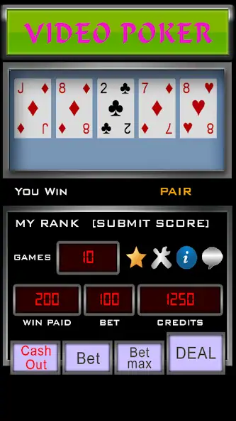 Скачать Video Poker [Взлом Много монет] APK на Андроид