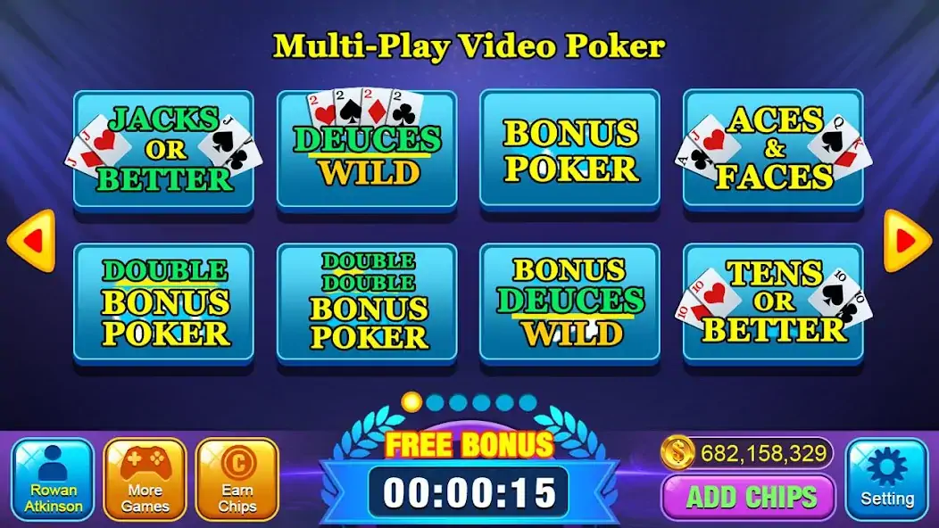 Скачать Video Poker Games - Multi Hand [Взлом Бесконечные деньги] APK на Андроид