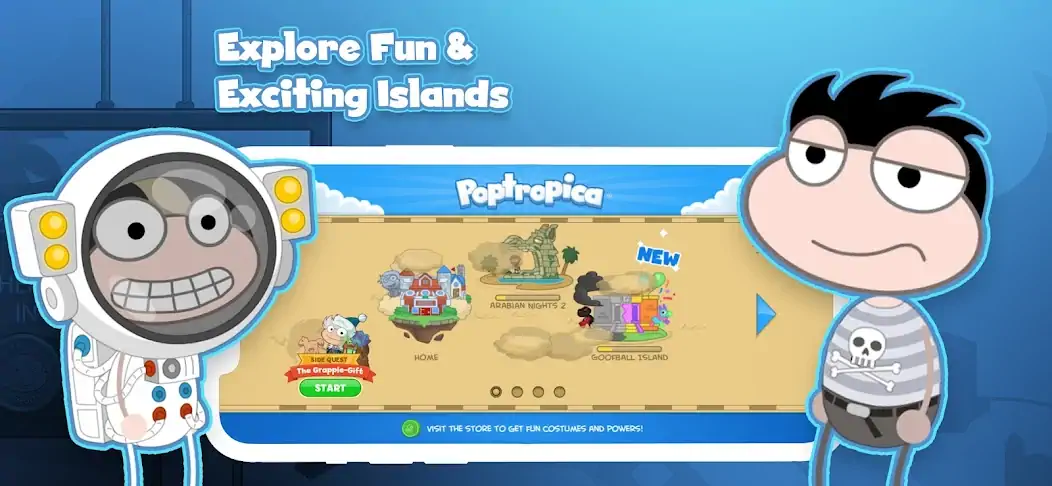 Скачать Poptropica: Fun Kids Adventure [Взлом Бесконечные деньги] APK на Андроид