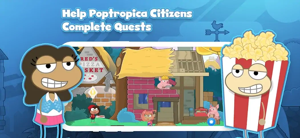 Скачать Poptropica: Fun Kids Adventure [Взлом Бесконечные деньги] APK на Андроид