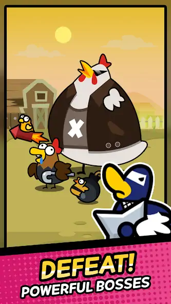 Скачать Duck vs Chicken : Idle Defense [Взлом Много монет] APK на Андроид