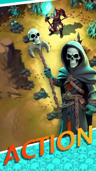 Скачать Necromancer Hero: Skeletons 3D [Взлом Много монет] APK на Андроид