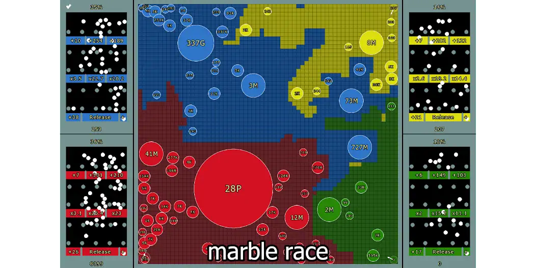 Скачать Marble Race and Territory War [Взлом Много денег] APK на Андроид