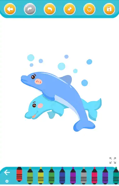 Скачать dolphin coloring game [Взлом Много денег] APK на Андроид