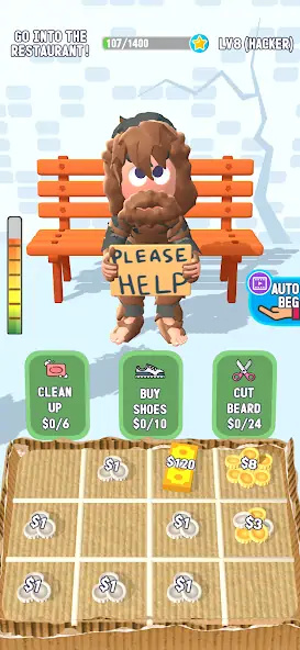 Скачать Begging Life [Взлом Бесконечные монеты] APK на Андроид