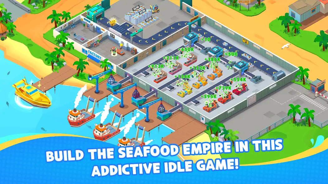 Скачать Idle Seafood Inc - Tycoon [Взлом Много денег] APK на Андроид