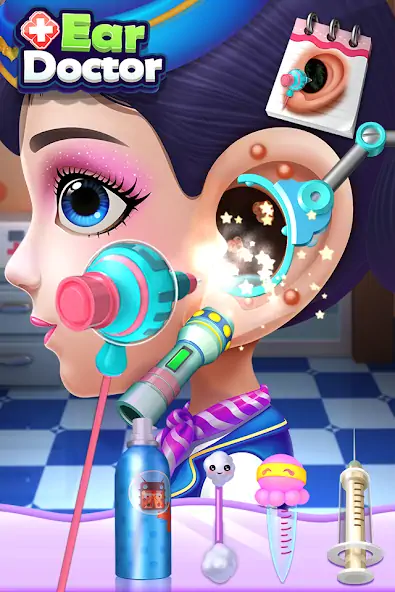 Скачать Доктор уха - Crazy Ear Doctor [Взлом Много денег] APK на Андроид