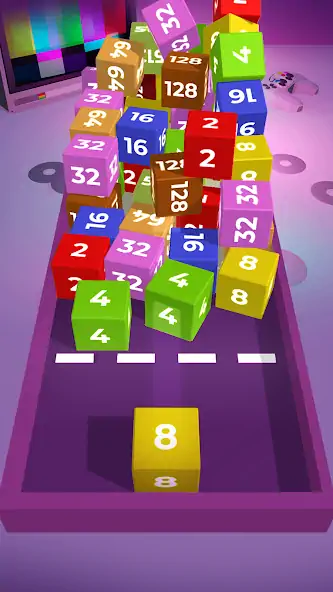 Скачать Chain Cube: 2048 3D merge game [Взлом Бесконечные монеты] APK на Андроид