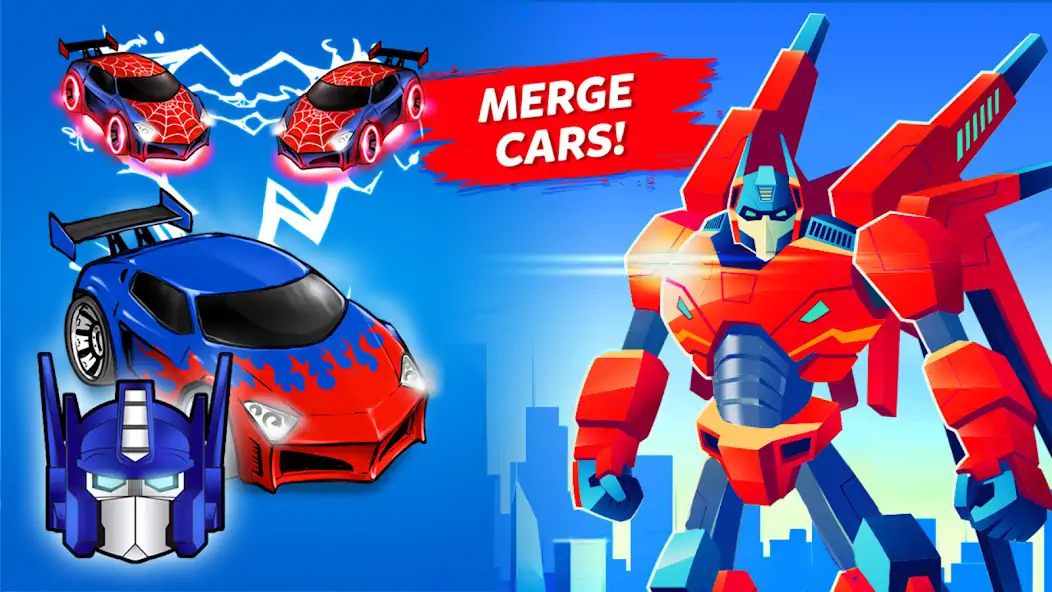 Скачать Merge Battle Car Машины роботы [Взлом Бесконечные монеты] APK на Андроид