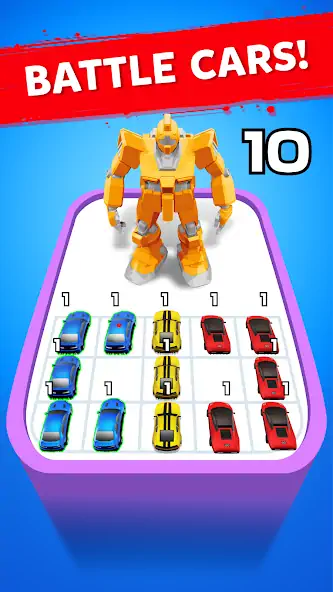 Скачать Merge Battle Car Машины роботы [Взлом Бесконечные монеты] APK на Андроид