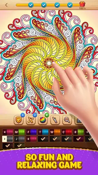 Скачать Cross Stitch Coloring Mandala [Взлом Бесконечные монеты] APK на Андроид