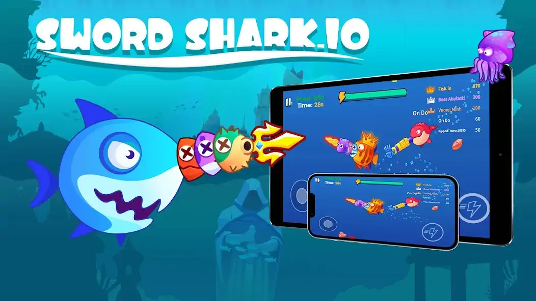 Скачать Sword Shark.io - Hungry Shark [Взлом Много денег] APK на Андроид
