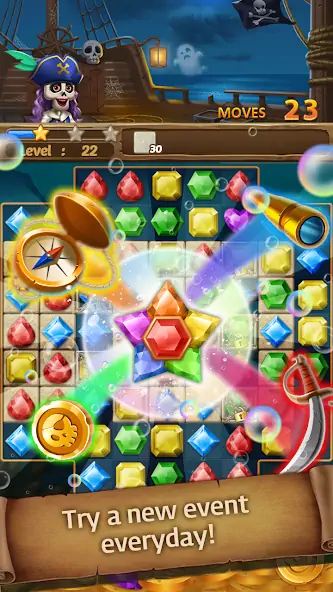 Скачать Jewels Ghost Ship: jewel games [Взлом Бесконечные монеты] APK на Андроид