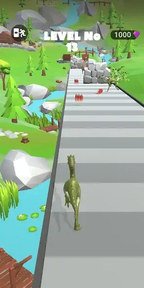 Скачать Dinosaur Game Run Dino Rush 3D [Взлом Бесконечные монеты] APK на Андроид