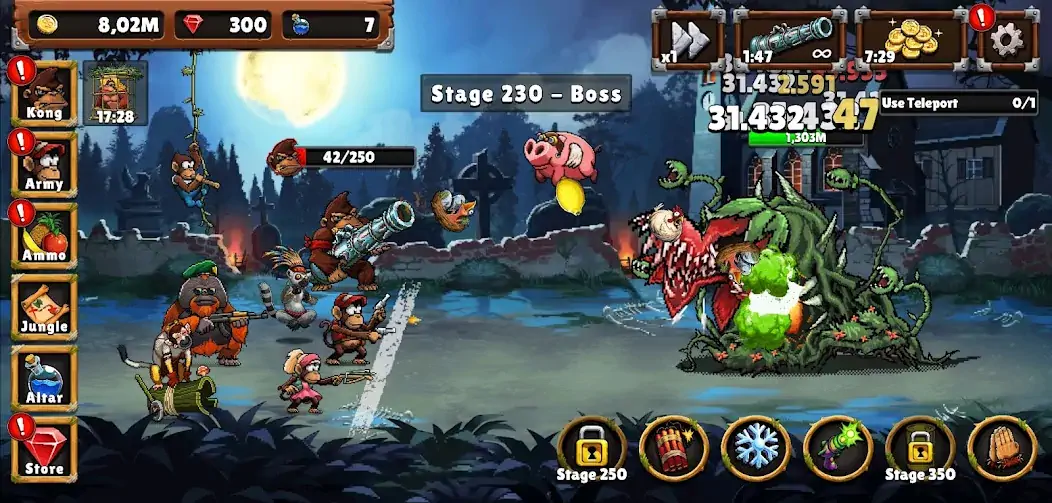 Скачать Apes vs. Zombies [Взлом Бесконечные монеты] APK на Андроид