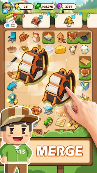 Скачать Campsite Craze: Puzzle Merge [Взлом Много денег] APK на Андроид