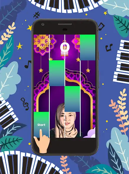 Скачать Nissa Sabyan Piano Tiles Game [Взлом Бесконечные монеты] APK на Андроид
