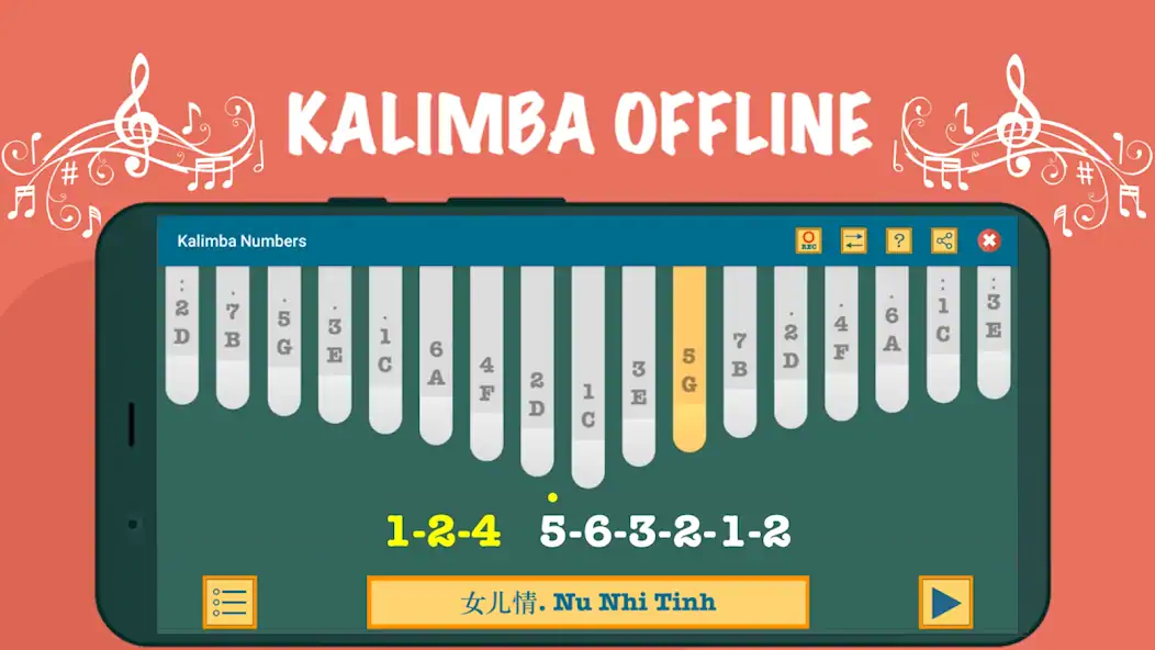 Скачать Kalimba App With Songs Numbers [Взлом Много денег] APK на Андроид