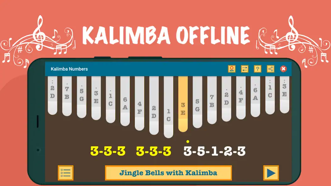 Скачать Kalimba App With Songs Numbers [Взлом Много денег] APK на Андроид