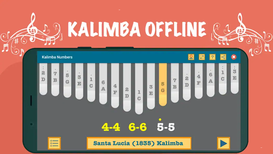 Скачать Kalimba App With Songs Numbers [Взлом Много денег] APK на Андроид