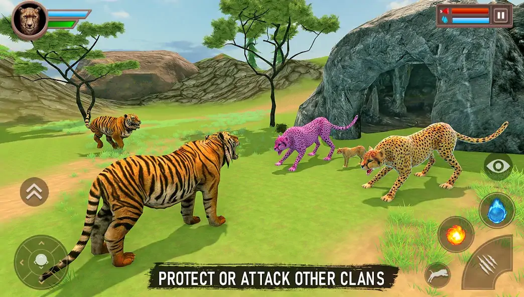 Скачать Savanna Animal Survival Game [Взлом Бесконечные деньги] APK на Андроид