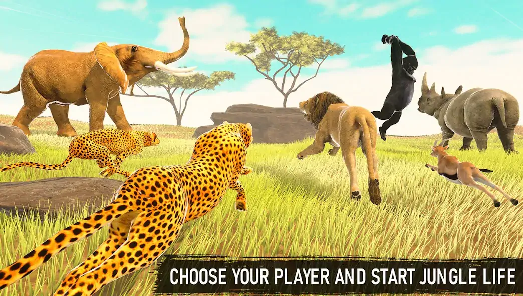 Скачать Savanna Animal Survival Game [Взлом Бесконечные деньги] APK на Андроид