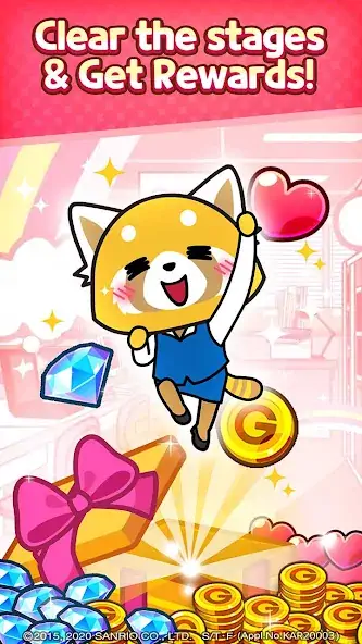 Скачать Aggretsuko : Match 3 Puzzle [Взлом Много монет] APK на Андроид