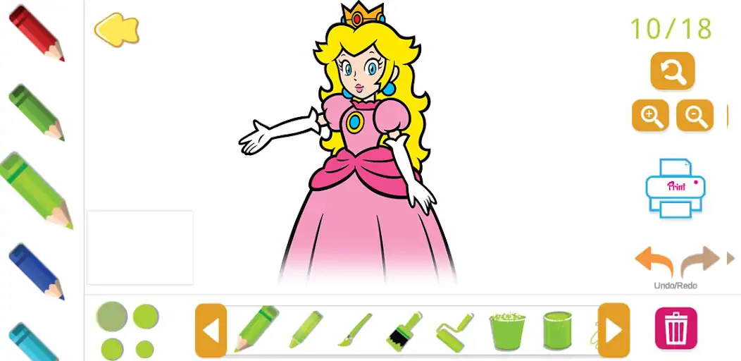 Скачать Princess Peach Paint Coloring [Взлом Много денег] APK на Андроид