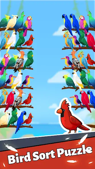 Скачать Сортировка по цвету птицы [Взлом Много денег] APK на Андроид