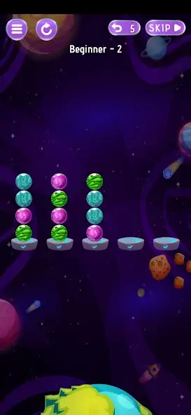 Скачать Sorting Planets - Space World [Взлом Бесконечные монеты] APK на Андроид