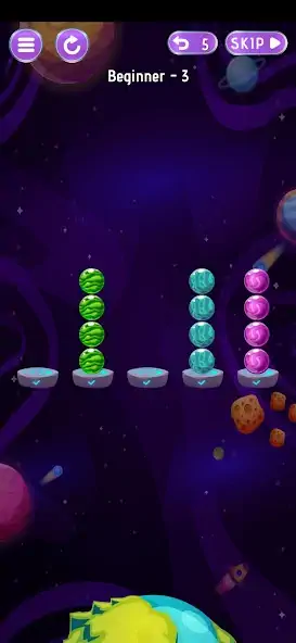 Скачать Sorting Planets - Space World [Взлом Бесконечные монеты] APK на Андроид