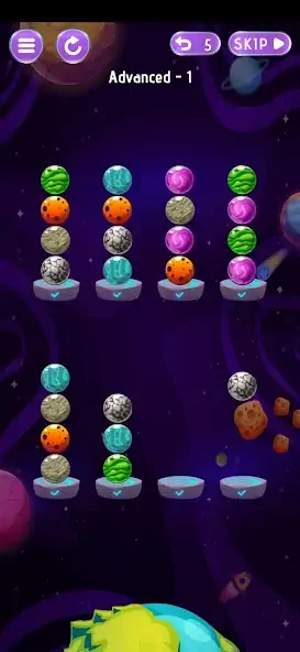 Скачать Sorting Planets - Space World [Взлом Бесконечные монеты] APK на Андроид