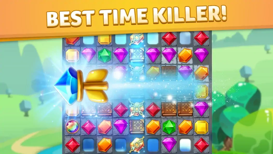 Скачать Три в Ряд : Jewel Match King [Взлом Бесконечные монеты] APK на Андроид