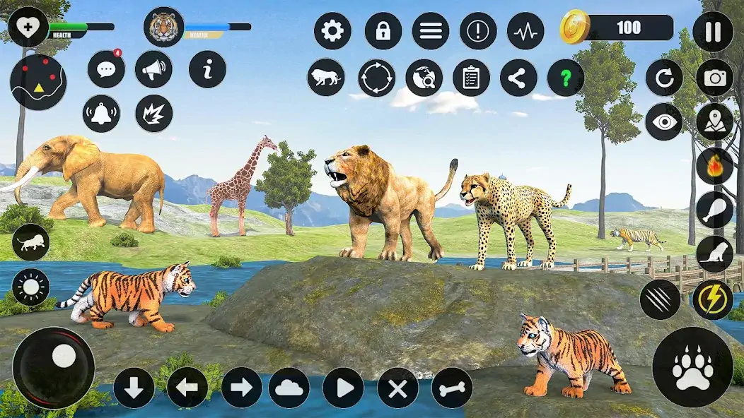 Скачать Tiger Simulator Animal Games [Взлом Много денег] APK на Андроид