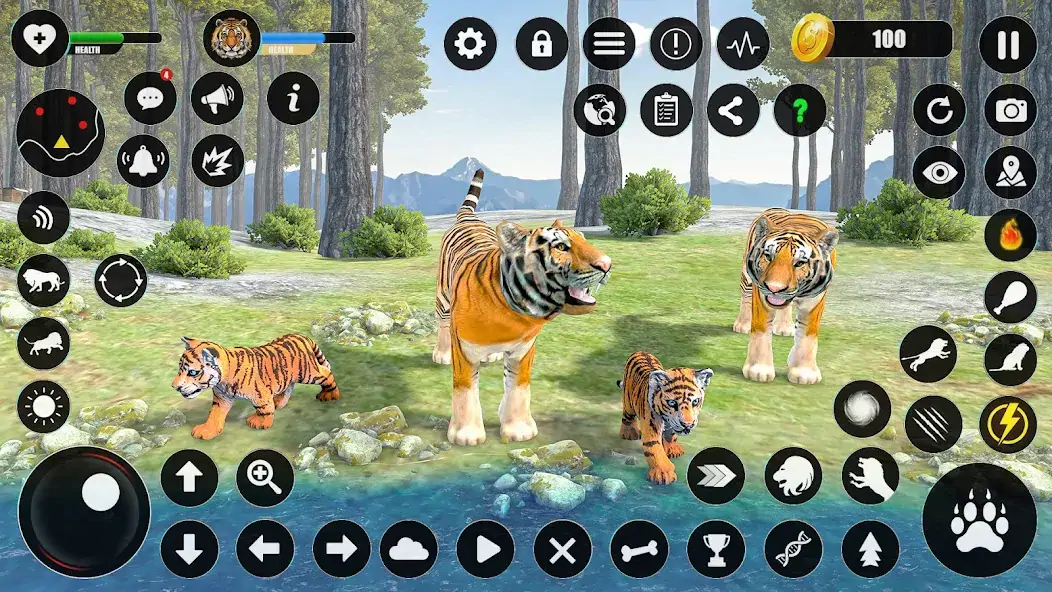 Скачать Tiger Simulator Animal Games [Взлом Много денег] APK на Андроид