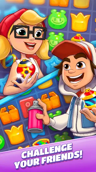 Скачать Subway Surfers Match [Взлом Бесконечные монеты] APK на Андроид