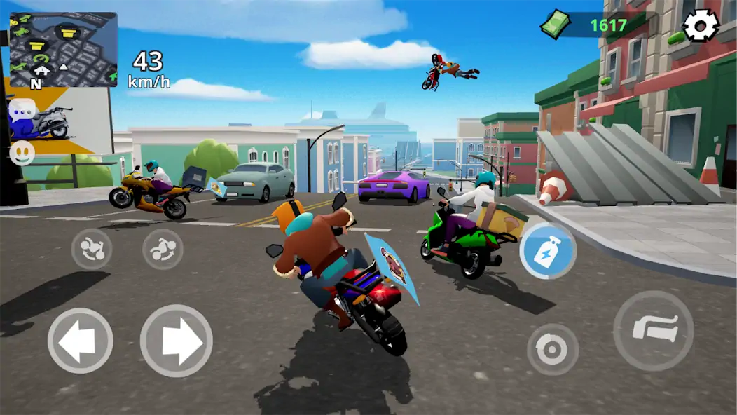 Скачать Moto City: мотогонки курьеров [Взлом Много монет] APK на Андроид