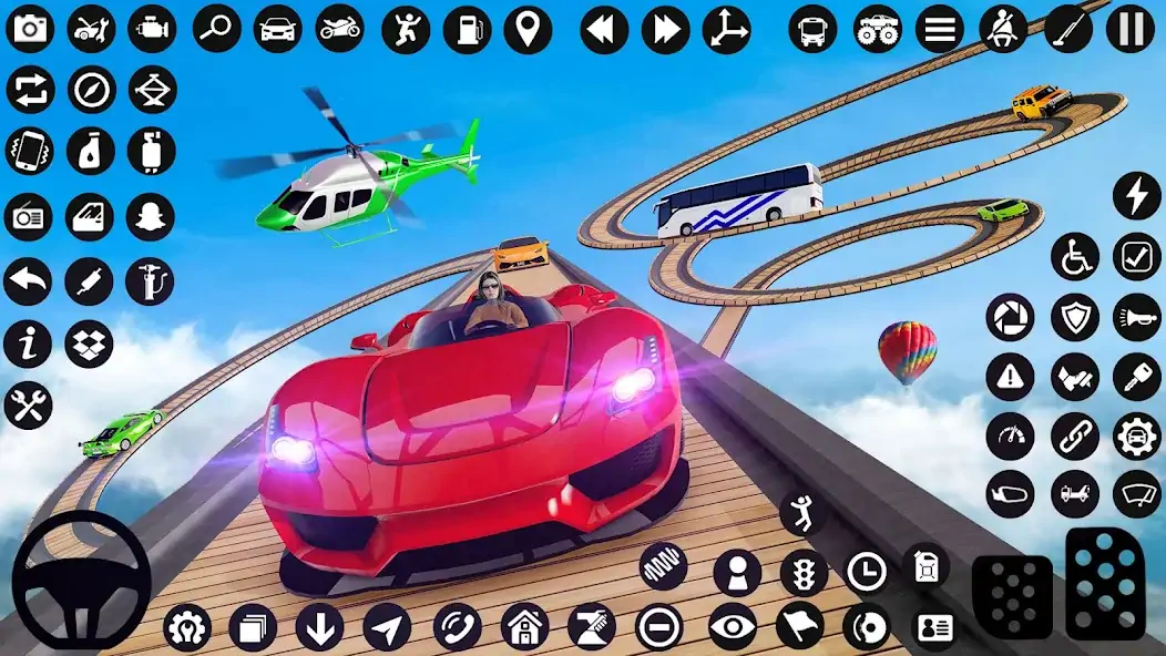Скачать GT Car Stunt : Ramp Car Stunts [Взлом Много монет] APK на Андроид