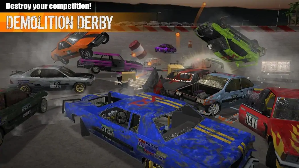 Скачать Demolition Derby 3 [Взлом Бесконечные деньги] APK на Андроид