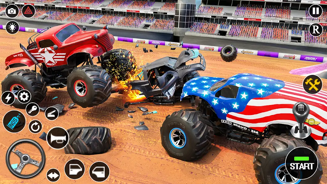 Скачать Fearless US Monster Truck Game [Взлом Бесконечные монеты] APK на Андроид