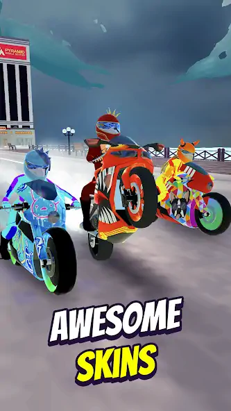 Скачать Wild Wheels: Мото гонки 3D [Взлом Бесконечные монеты] APK на Андроид