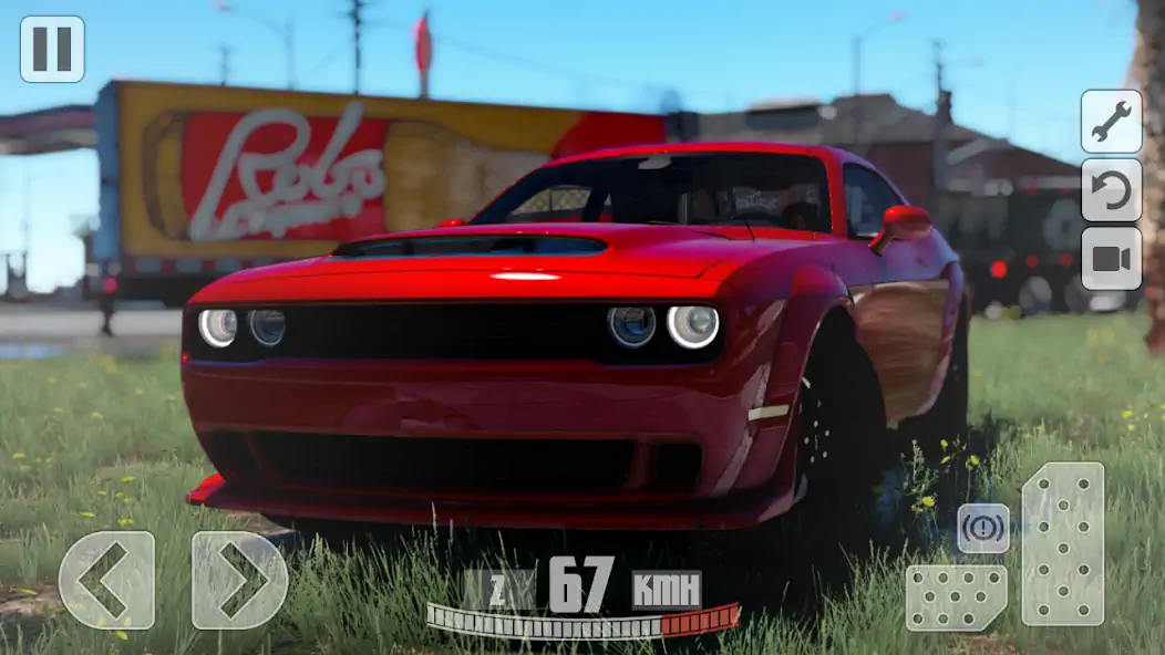 Скачать Simulator Dodge Demon Parking [Взлом Бесконечные деньги] APK на Андроид