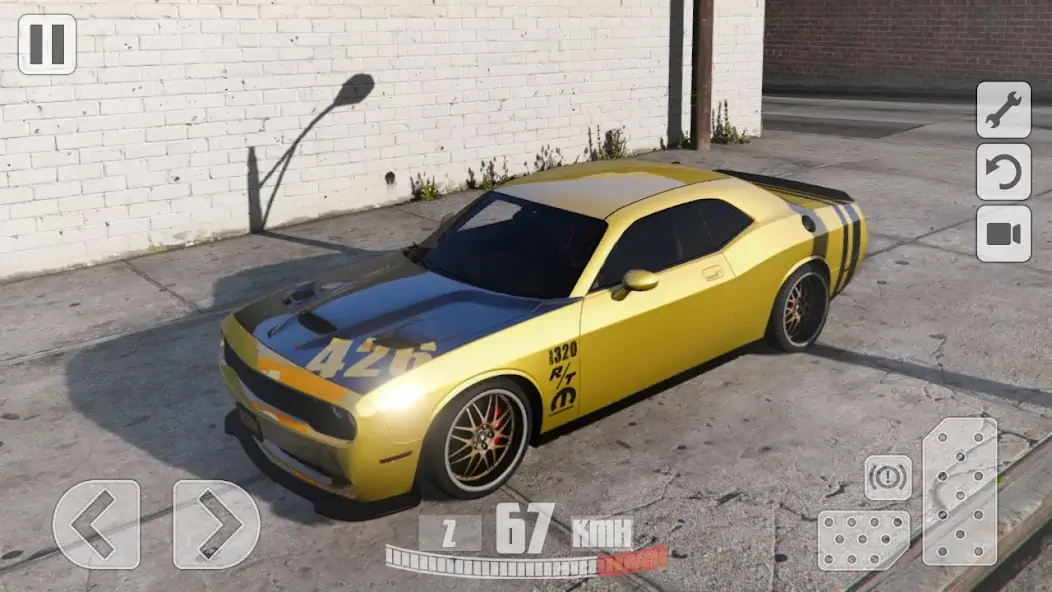 Скачать Simulator Dodge Demon Parking [Взлом Бесконечные деньги] APK на Андроид