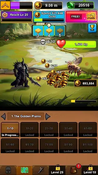 Скачать Idle RPG Heroes AFK [Взлом Много монет] APK на Андроид