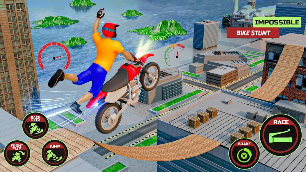 Скачать Motor Bike Stunt Racing Games [Взлом Бесконечные деньги] APK на Андроид