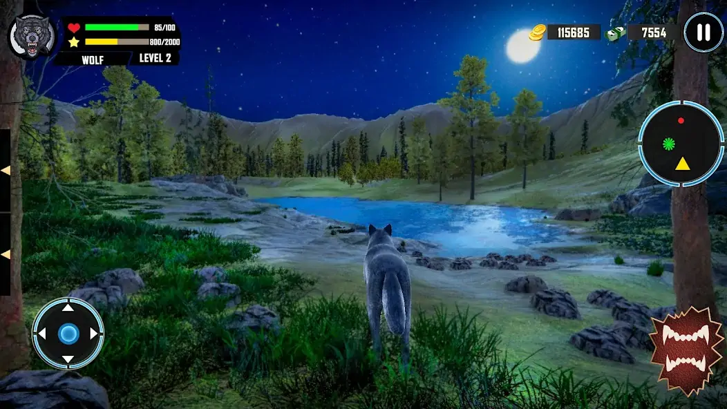 Скачать Игра волк: симулятор животных [Взлом Бесконечные монеты] APK на Андроид