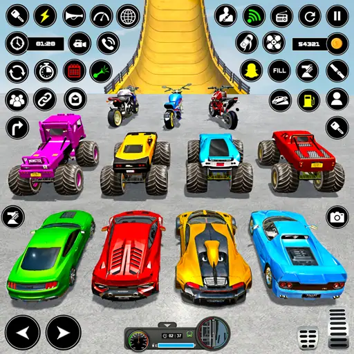 Скачать Crazy Ramp Car Stunt Master 3D [Взлом Много монет] APK на Андроид