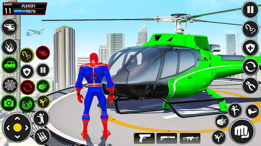 Скачать Летающий супергерой: игры-паук [Взлом Много монет] APK на Андроид