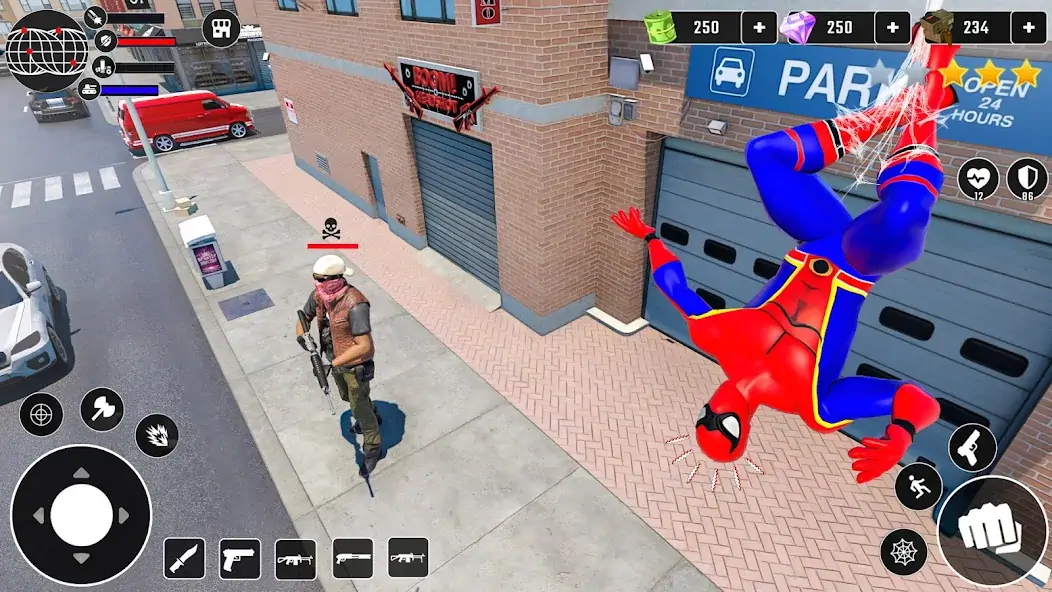Скачать Летающий супергерой: игры-паук [Взлом Много монет] APK на Андроид